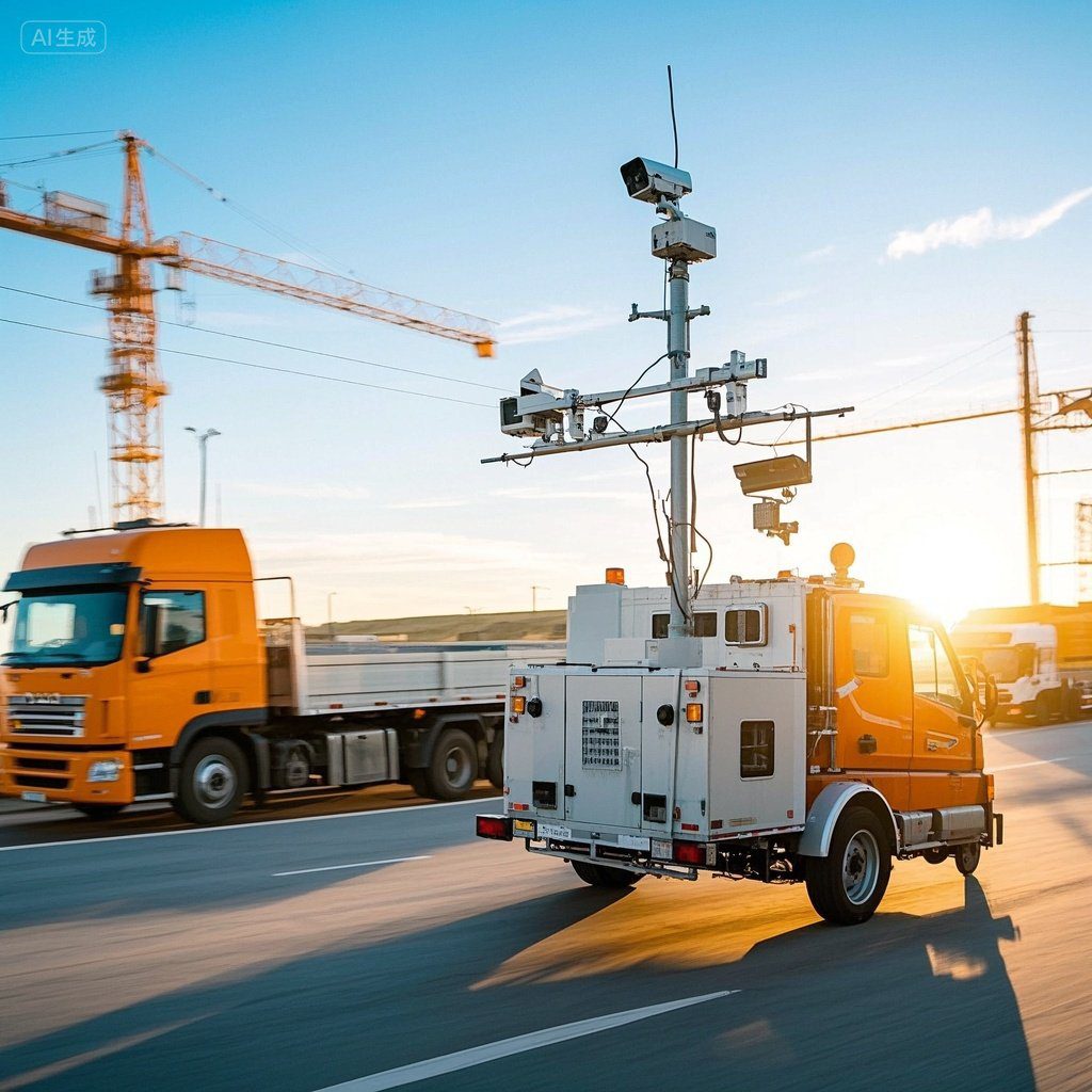 jimeng-2025-08-02-3483-移动监控拖车、拖车配件和伸缩桅杆
