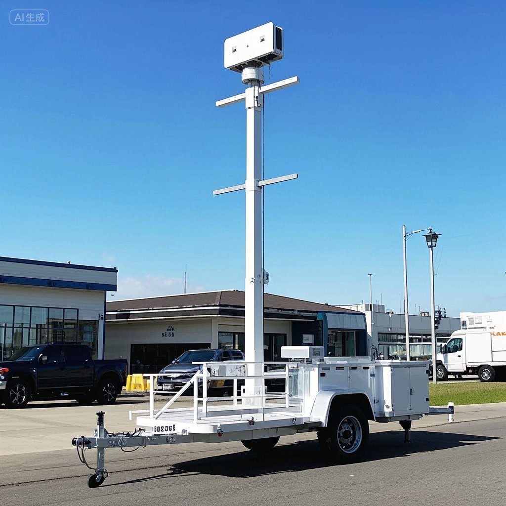 jimeng-2025-08-02-6951-太阳能照明塔、移动监控拖车、拖车配件和伸缩桅杆